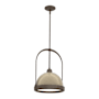 Hubbardton Forge Atlas 14" Wide Pendant Bronze / Soft Gold