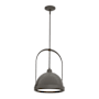 Hubbardton Forge Atlas 14" Wide Pendant Dark Smoke / Dark Smoke
