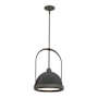 Hubbardton Forge Atlas 14" Wide Pendant Dark Smoke / Black