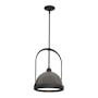 Hubbardton Forge Atlas 14" Wide Pendant Black / Dark Smoke