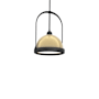 Hubbardton Forge Atlas 14" Wide Pendant Black / Modern Brass