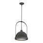 Hubbardton Forge Atlas 14" Wide Pendant Natural Iron / Black