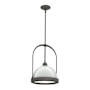Hubbardton Forge Atlas 14" Wide Pendant Natural Iron / Vintage Platinum