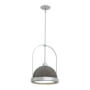 Hubbardton Forge Atlas 14" Wide Pendant Vintage Platinum / Dark Smoke