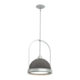 Hubbardton Forge Atlas 14" Wide Pendant Vintage Platinum / Natural Iron