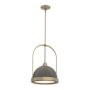 Hubbardton Forge Atlas 14" Wide Pendant Soft Gold / Dark Smoke