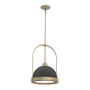 Hubbardton Forge Atlas 14" Wide Pendant Soft Gold / Black