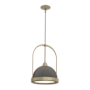 Hubbardton Forge Atlas 14" Wide Pendant Soft Gold / Natural Iron