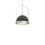 Hubbardton Forge Atlas 14" Wide Pendant Sterling / Black