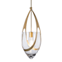 Hubbardton Forge Vaso 11" Wide Pendant Modern Brass / Clear Glass