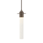 Hubbardton Forge Airis 4" Wide Mini Pendant Bronze / Seeded Clear