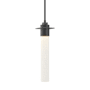 Hubbardton Forge Airis 4" Wide Mini Pendant Black / Seedy