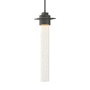 Hubbardton Forge Airis 5" Wide Mini Pendant Natural Iron / Seeded Clear
