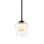 Hubbardton Forge Simple Lines 5" Wide Mini Pendant Dark Smoke