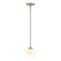 Hubbardton Forge Simple Lines 5" Wide Mini Pendant Soft Gold