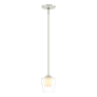 Hubbardton Forge Simple Lines 5" Wide Mini Pendant Sterling