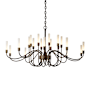 Hubbardton Forge Lisse 20 Light 44" Wide Chandelier Dark Smoke
