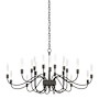 Hubbardton Forge Lisse 20 Light 44" Wide Chandelier Natural Iron