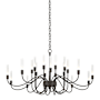 Hubbardton Forge Lisse 20 Light 44" Wide Chandelier Oil Rubbed Bronze