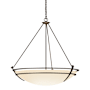 Hubbardton Forge Tryne 3 Light 36" Wide Pendant Bronze / White