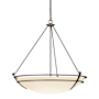 Hubbardton Forge Tryne 3 Light 36" Wide Pendant Dark Smoke / Opal