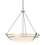 Hubbardton Forge Tryne 3 Light 36" Wide Pendant Vintage Platinum / Opal