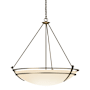 Hubbardton Forge Tryne 3 Light 36" Wide Pendant Soft Gold / White