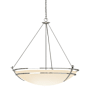 Hubbardton Forge Tryne 3 Light 36" Wide Pendant Sterling / White