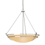 Hubbardton Forge Tryne 3 Light 36" Wide Pendant Sterling / Beige
