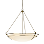 Hubbardton Forge Tryne 3 Light 36" Wide Pendant Modern Brass / White