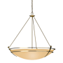 Hubbardton Forge Tryne 3 Light 36" Wide Pendant Modern Brass / Beige
