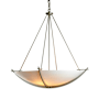 Hubbardton Forge Compass 3 Light 35" Wide Pendant Dark Smoke / Opal