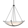 Hubbardton Forge Compass 3 Light 35" Wide Pendant Black / Opal