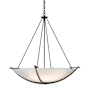 Hubbardton Forge Compass 3 Light 35" Wide Pendant Natural Iron / Opal