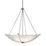 Hubbardton Forge Compass 3 Light 35" Wide Pendant Sterling / Opal