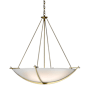 Hubbardton Forge Compass 3 Light 35" Wide Pendant Modern Brass / Opal