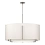 Hubbardton Forge Exos 3 Light 32" Wide Pendant Bronze / Flax