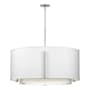Hubbardton Forge Exos 3 Light 32" Wide Pendant Sterling / Natural Anna