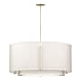 Hubbardton Forge Exos 3 Light 32" Wide Pendant Modern Brass / Flax