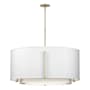 Hubbardton Forge Exos 3 Light 32" Wide Pendant Modern Brass / Natural Anna
