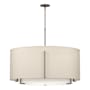 Hubbardton Forge Exos 3 Light 38" Wide Pendant Bronze / Natural Anna