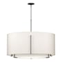 Hubbardton Forge Exos 3 Light 38" Wide Pendant Black / Flax