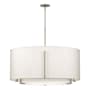 Hubbardton Forge Exos 3 Light 38" Wide Pendant Soft Gold / Flax