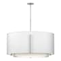 Hubbardton Forge Exos 3 Light 38" Wide Pendant Sterling / Natural Anna