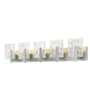 Hubbardton Forge Arc 5 Light 37" Wide Vanity Light Vintage Platinum