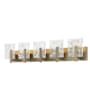 Hubbardton Forge Arc 5 Light 37" Wide Vanity Light Soft Gold
