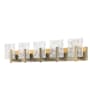 Hubbardton Forge Arc 5 Light 37" Wide Vanity Light Modern Brass