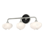 Hubbardton Forge Ume 3 Light 10" Tall Wall Sconce Sterling / Black