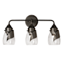 Hubbardton Forge Lapas 3 Light 12" Tall Wall Sconce Oil Rubbed Bronze / Water