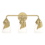 Hubbardton Forge Lapas 3 Light 12" Tall Wall Sconce Modern Brass / Opal